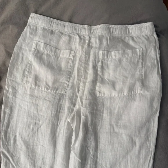 James Perse White Linen Pants Size 3 NWOT